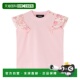 女童衬衫 10200601A153602P0B0 VERSACE 粉红色 荷叶边T恤