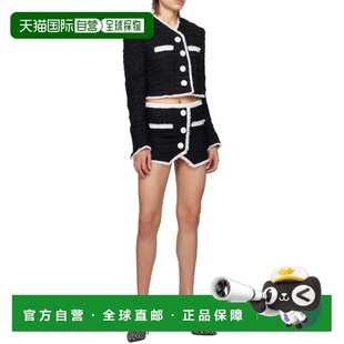 AW2023 AF1LA050XC09EAB 黑色 Tweed BALMAIN mini 女士半身裙