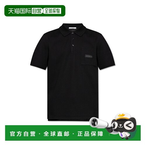 GIVENCHY 男士POLO衫 BML00G3YRD001 AW2025 黑色短袖男装