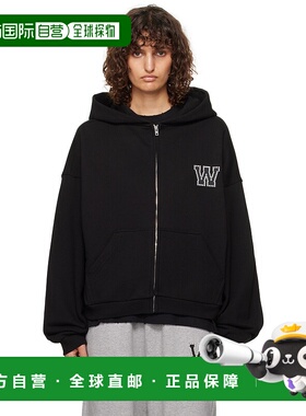 1h可退 潮奢 We11Done 女士 黑色 Pearl Logo Zip-up 连帽衫 WDTJ