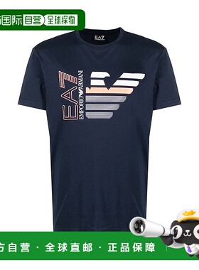 香港直邮EMPORIO ARMANI 安普里奥 阿玛尼 男士蓝色T恤 3KPT22-PJ