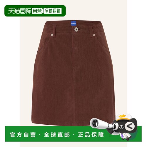 1h可退 HUGO 女士半身裙 100317952015000 CO 棕色 RAMI Cord Ski
