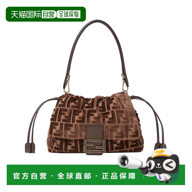 1h可退 FENDI 女士单肩包 8BR833AT14F0L1BCHOCOLATE AW2025
