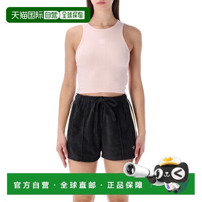 1h可退 潮奢 Adidas 女士 基础款罗纹粉色背心上衣 KD3823SANDY P