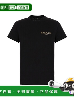 BALMAIN 男士T恤 EH1EF000GD84EAD SS2025 黑色 'Balmain Vintage