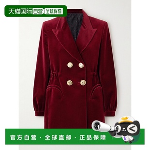 潮奢 Anyway BLAZE 女士 双排扣棉质天鹅绒迷你连 MILANO 1h可退