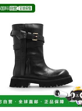 1h可退 MOSCHINO 女士靴子 MA26054G1NMJ5000 AW2025 黑色厚底鞋