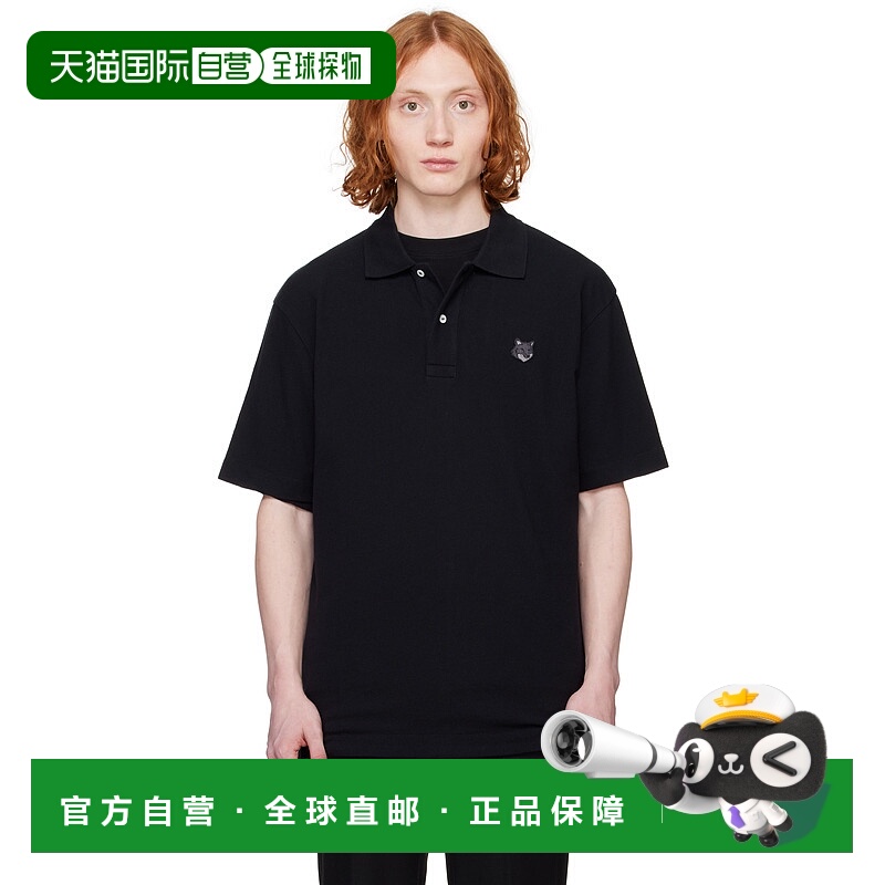 1h可退 潮奢 MAISON KITSUNE 男士 黑色 Bold Fox Head Patch Com