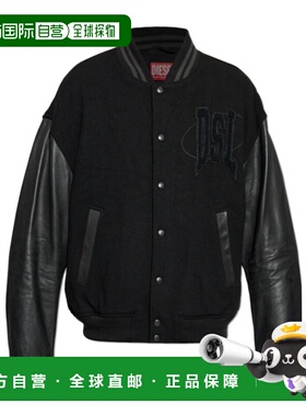 DIESEL 男士夹克 A144140LHAL9XXA AW2024 黑色 长袖休闲夹克