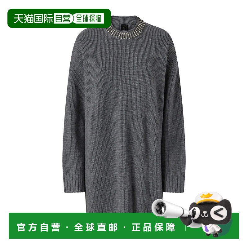1h可退 PINKO 女士针织毛衣 105746A2S4II2 AW2025 灰色 圆领连衣