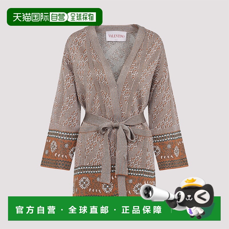 1h可退 VALENTINO 女士针织毛衣 6B0KA11I99E9QE SS2025 卡其色