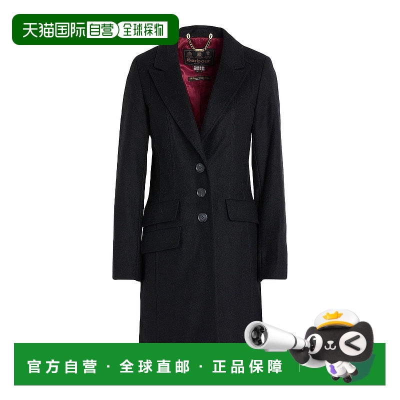 1h可退 潮奢 Barbour 巴伯尔 女士 大衣 black黑色 舒适时尚羊绒