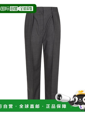 LEMAIRE 女士休闲裤 PA1183LF1386MU099 SS2025 灰色直筒裤