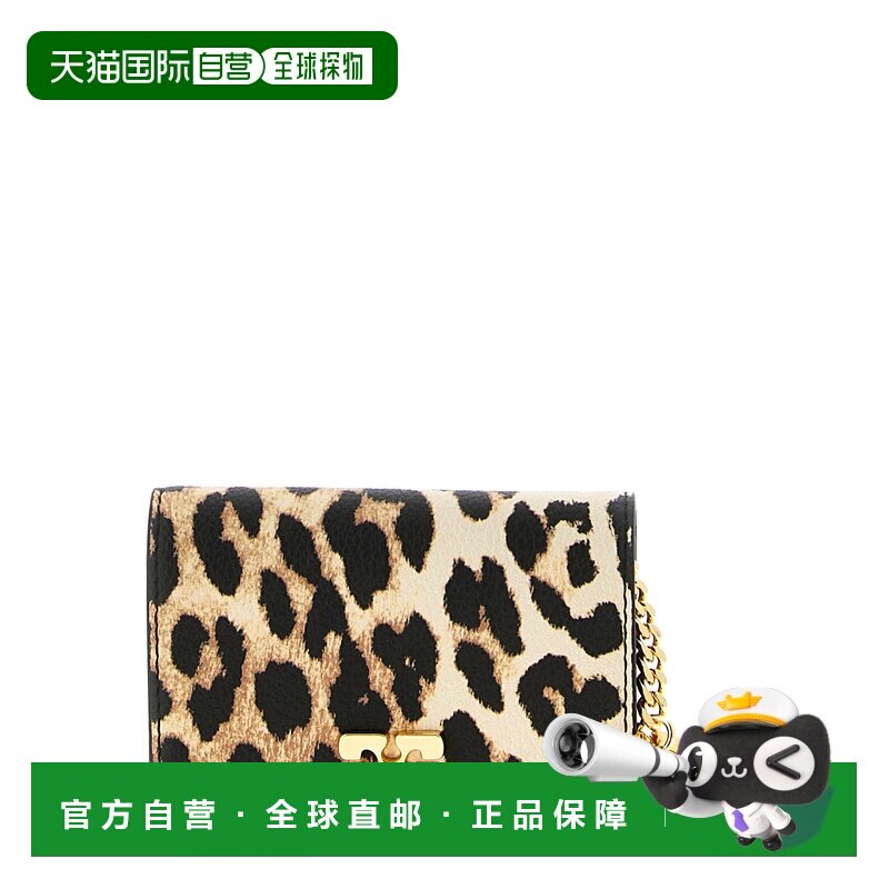 1h可退 GANNI 女士手拿包 B3010075859 SS2026 花色 'Leopard' pr