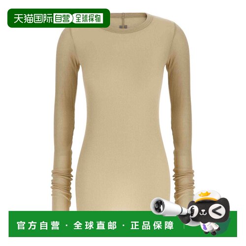 RICK OWENS 女士T恤 RP01F6202RC138 SS2026 浅棕色