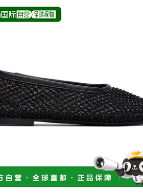 1h可退 潮奢 Staud 女士 黑色 Alba 芭蕾鞋 F25R4002CMBLK皮鞋