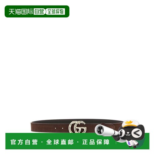 GUCCI 女士腰带 847228CA00G2019 AW2025 棕色 GG【付后1h可退】