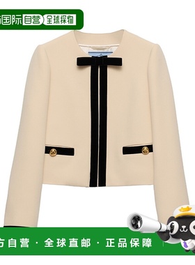 PRADA 女士西服 P531P155LSOOOF0018 AW2024 花色单排扣夹克 外套