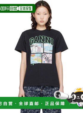1h可退 潮奢 GANNI 甘尼 女士 黑色 Basic Cotton Jersey Bear Co