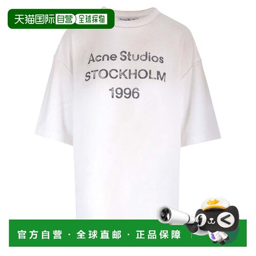 ACNE STUDIOS 男士T恤 CL0196DC6 SS2026 白色男装 支付后1h可退
