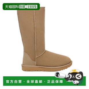 棕色 UGG AW2024 1016224ALP 圆头高筒靴 女士高跟鞋