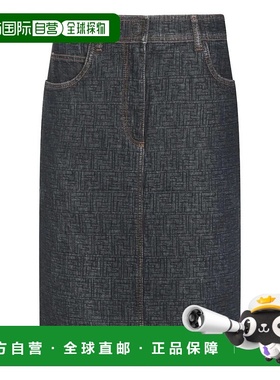 FENDI 女士半身裙 FLQ604AW821 SS2026 蓝色 Fendi Flared Midi D