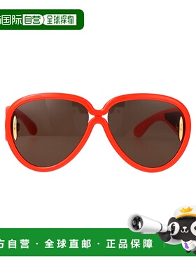 LOEWE 女士眼镜 LW40132I42E AW2024 棕色 飞行员框太阳镜罗意威