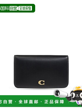 COACH 女士卡包 CR9900B4BK CO 黑色 Leather 蔻驰收纳wallet