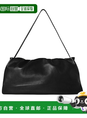 THE ROW 女士单肩包 W1719L614BLAN AW2025 黑色 XL Bourse 褶饰