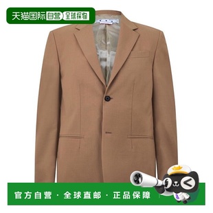 潮奢 双排扣斜纹布西装 off 男士 外套 white 1h可退
