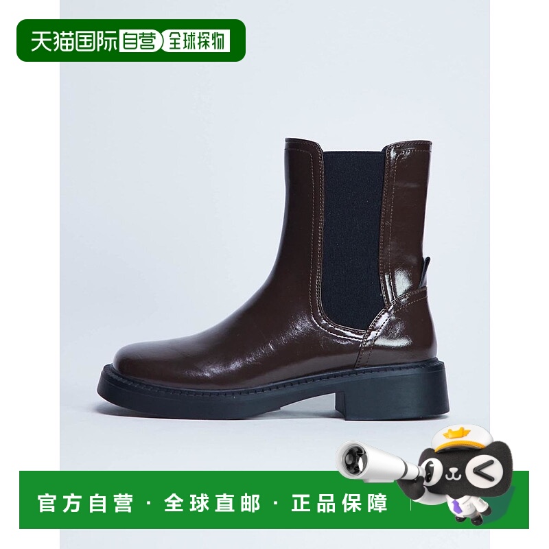 1h可退 潮奢 Topshop 女士 Lottie chelsea 巧克力色脚踝靴