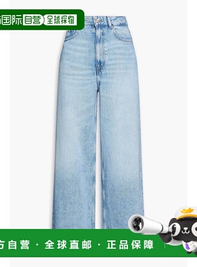 潮奢 GANNI 甘尼 女士 高腰阔腿牛仔裤 J17436987564LIGHTBLUESTO