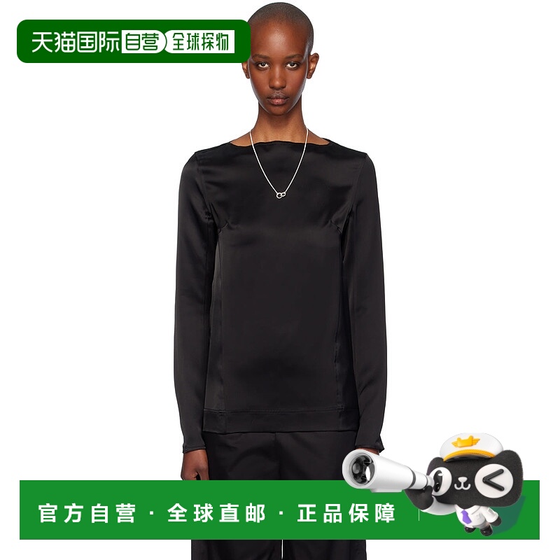 1h可退 潮奢 TOTÊME 女士 黑色长袖 T 恤 244WRB4598FB0208