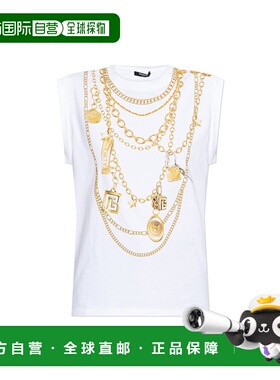 BALMAIN 女士T恤 FF1ED004GE99GAD AW2025 白色 TANK TOP  CHAIN