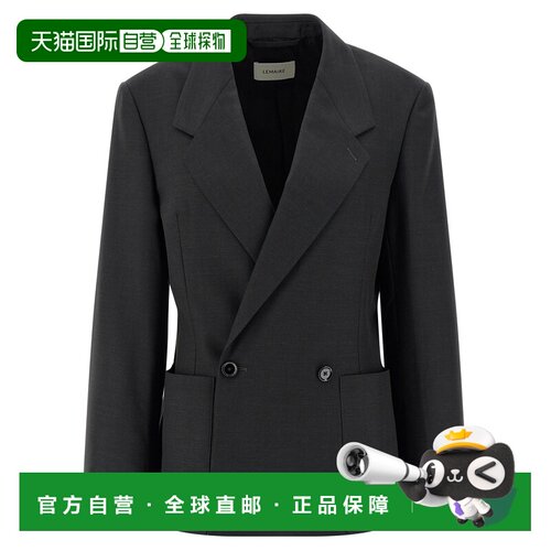 LEMAIRE 女士外套 JA1085LF414BK996 AW2025 黑色 DOUBLE-BREASTE