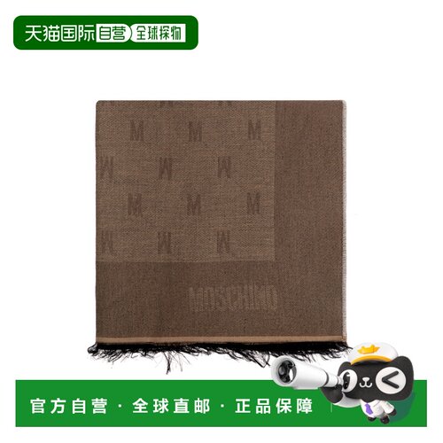 MOSCHINO 男士围巾 50250M5912004 AW2026 棕色 长方形围巾