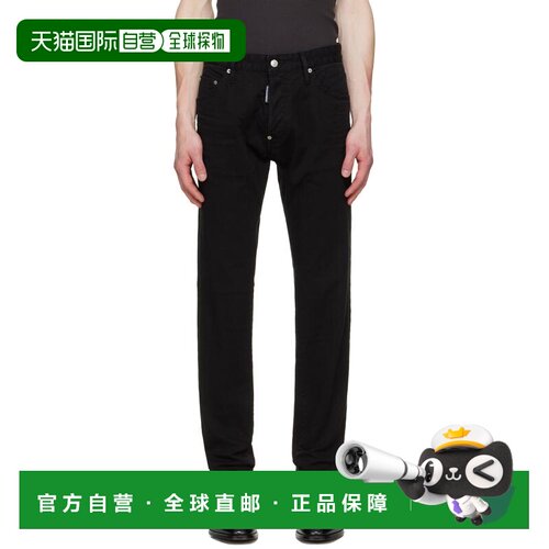 Dsquared2 二次方 男士 黑色 Garment Dyed Teddy 牛仔裤 S74LB19