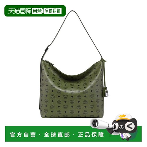 MCM 女士斜挎包 MWHESTA02K8 AW2025 绿色 Aren Hobo Visetos 字
