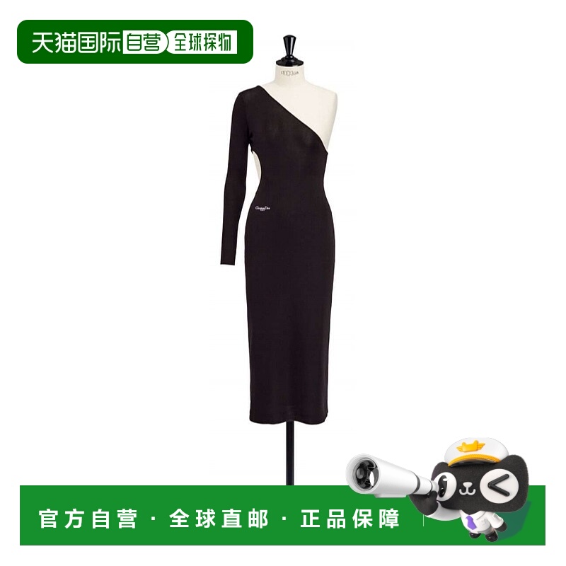 DIOR 女士连衣裙 524R26A6008X9000 SS2025 黑色 单肩连衣裙