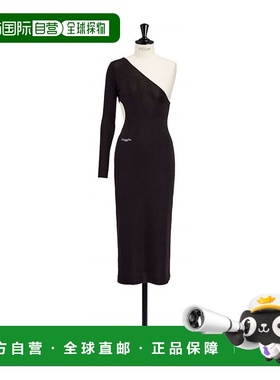 DIOR 女士连衣裙 524R26A6008X9000 SS2025 黑色 单肩连衣裙