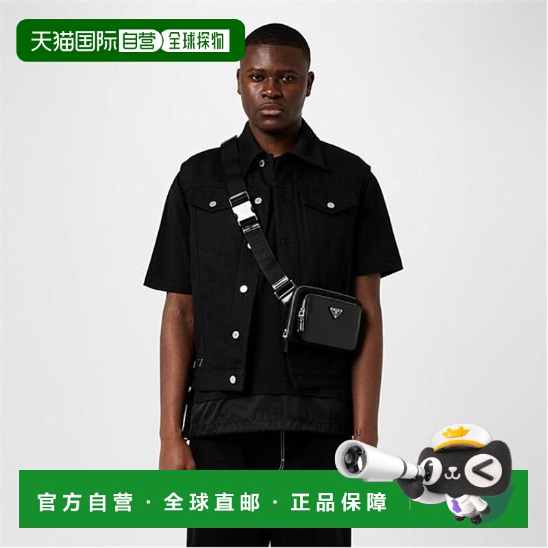 1h可退 潮奢 Prada 普拉达 男士 Bull 牛仔背心 black黑色 舒适时