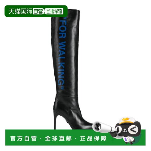 off-white 女士 靴子 black黑色 舒适时尚高跟长筒靴