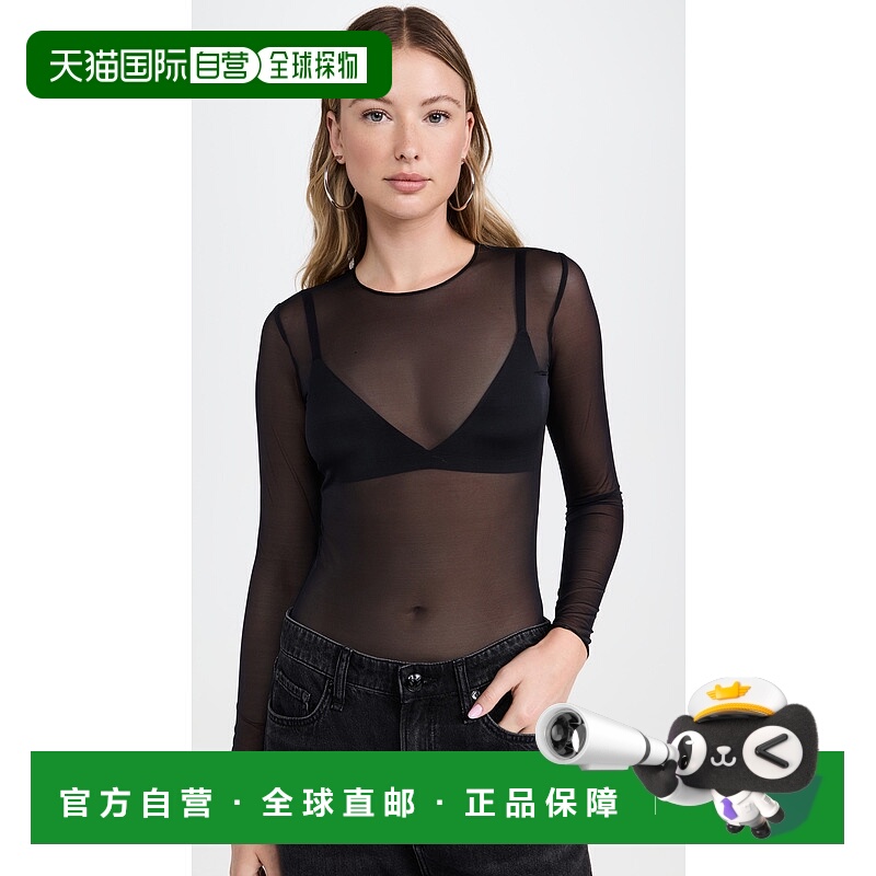 1h可退 潮奢 COMMANDO 女士 Chic Thong 网纱水手领长袖连体衣