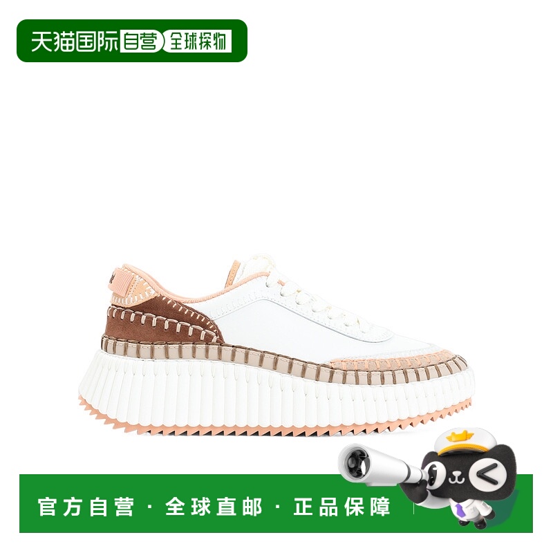 1h可退 CHLOÉ 女士运动鞋 C24S00RBD6J8 SS2026 白色 圆头运动鞋