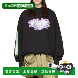 黑色 WE11DONE SS2022 WDTS122684UBK 圆领套头卫衣 女士针织毛衣