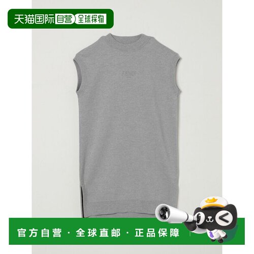 FENDI 女童背心吊带 JFG221AUKUF0WG5 AW2025 灰色 Dettagli ff