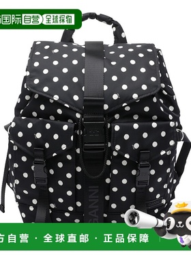 GANNI 女士双肩包 B2010024099 SS2026 黑色 Dots Re-Tech 背包