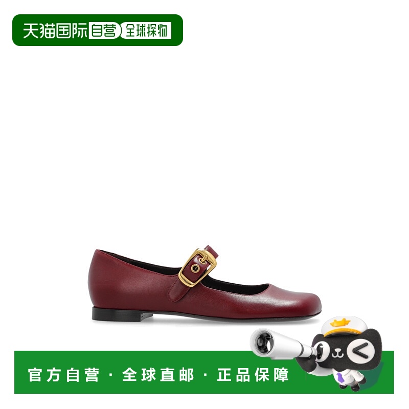 1h可退 CHLOÉ 女士芭蕾乐福鞋 CHC25S07BQK610 SS2025 酒红色 Bal