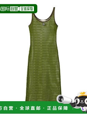 1h可退 TORY BURCH 女士连衣裙 174926968 AW2025 绿色 网眼连衣