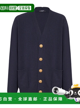 BALMAIN 男士夹克 FH1KL081KI876AJ AW2025 蓝色 羊毛开衫